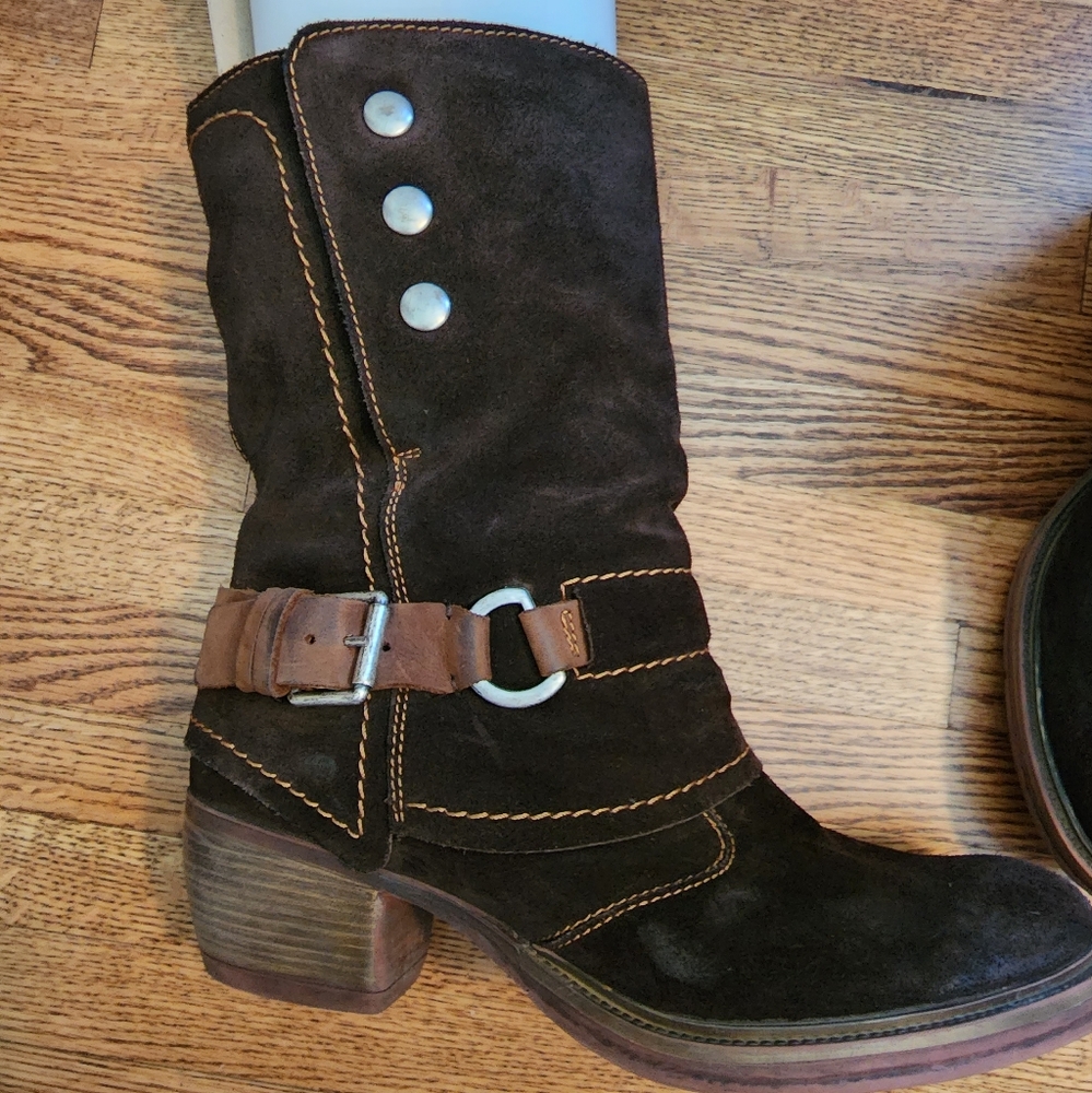 Josef Siebel womens suede cowboy boots sz 41